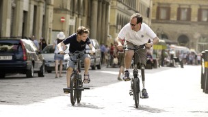 Massimo out and about on his bicycle